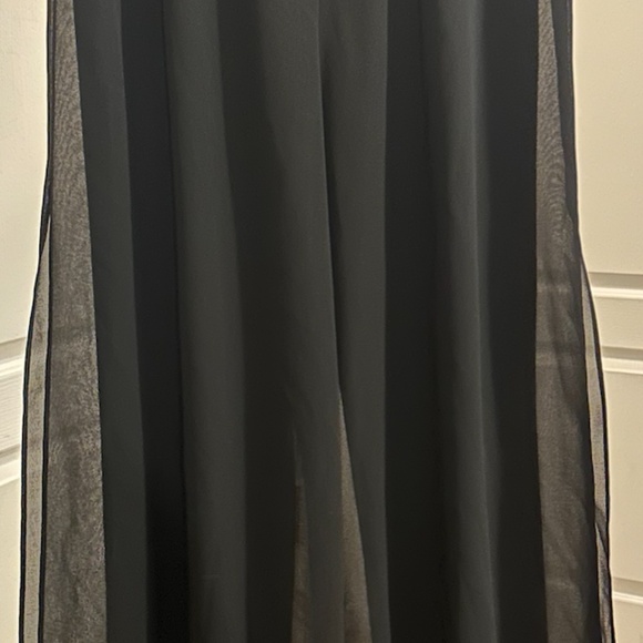 Alex Evenings Black Straight leg chiffon pant Size small petite LIKE NEW - Picture 3 of 7